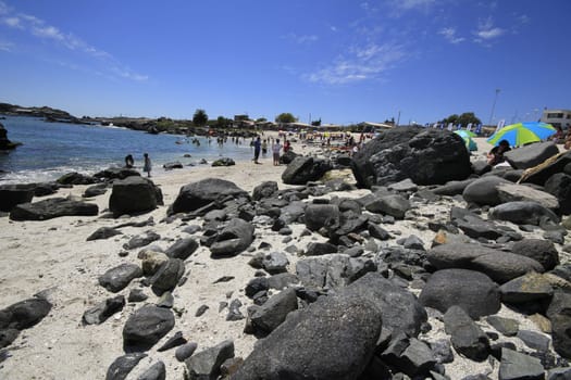 Beaches and harbour near Bahia Inglesia, Caldera, Chile