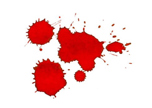 red paint drops