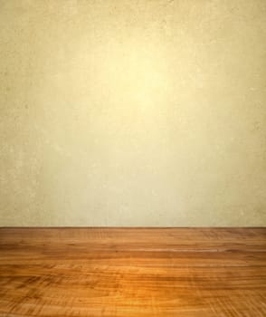 Room with wooden floor and soft light from above