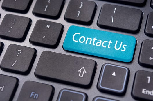 A contact us message on enter key of keyboard, for online communications.