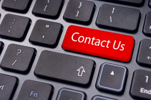 A contact us message on enter key of keyboard, for online communications.