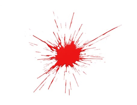 Red paint splash