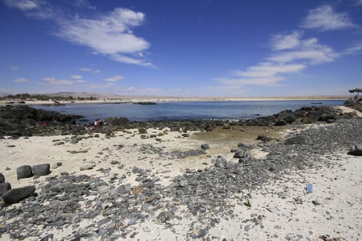 Beaches and harbour near Bahia Inglesia, Caldera, Chile