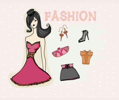 fashion girl Vector Set