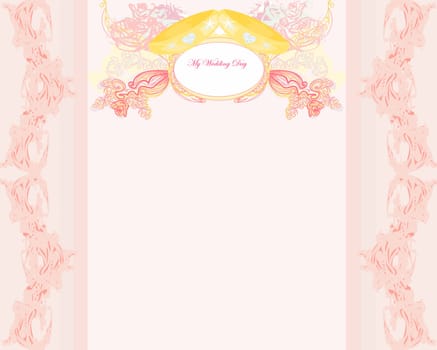 wedding Invitation card with rings