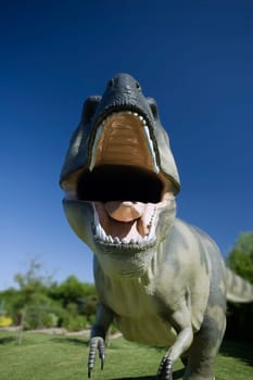 T-Rex with big Mouth, taken in a Park in Austria