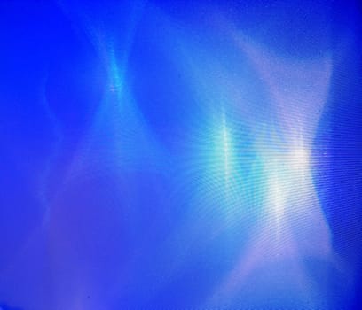 Luminous Blue Wall, detail of a Modern Building