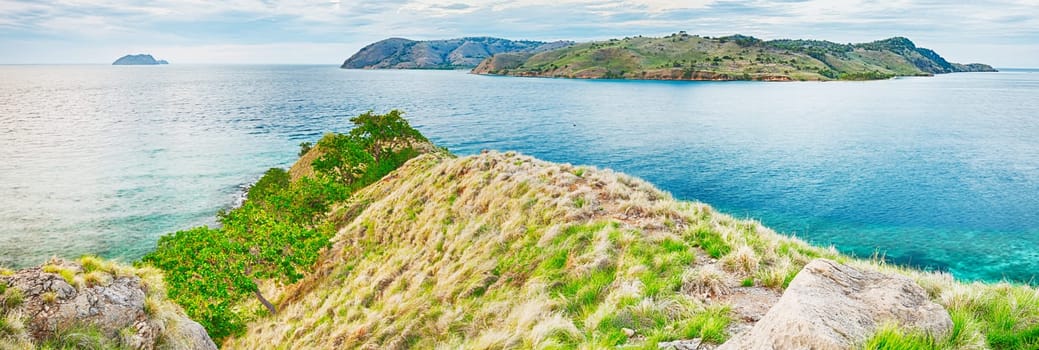 Sunset over the sea. Komodo national park