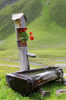 Garden decoration on an alpine pasture in South Tyrol