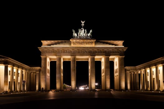 Brandenburg Gate by night in berlin germany