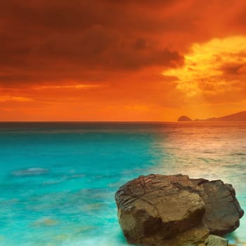Sunrise over the sea. Con Dao. Vietnam