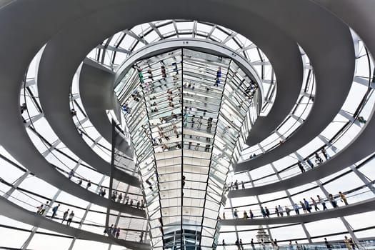 BERLIN - SEPTEMBER 24 : Dome Reichstag at Berlin September 24th, 2011 in Berlin Germany