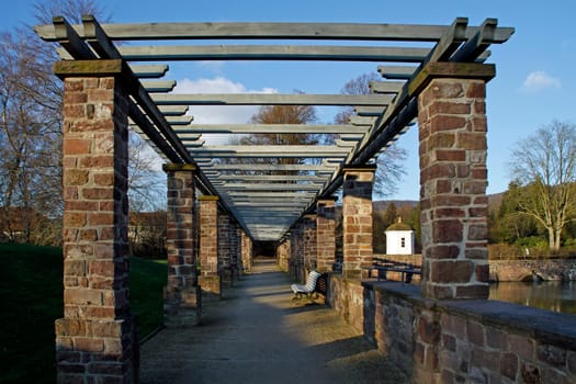 Pergola in the Bad Pyrmont spa gardens