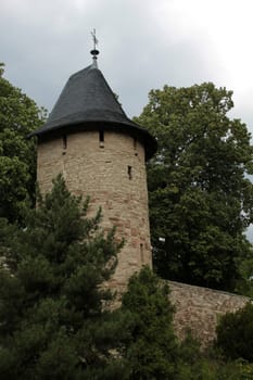 Wernigerode city wall with half-shell tower
