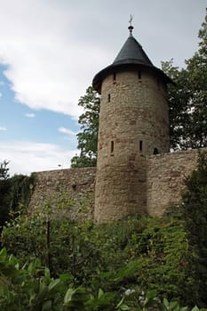 Wernigerode city wall with half-shell tower