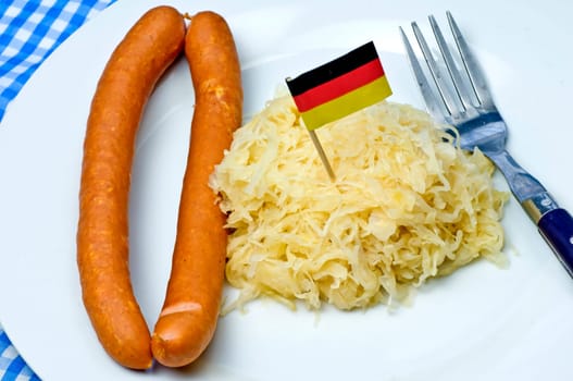 Sauerkraut with sausages