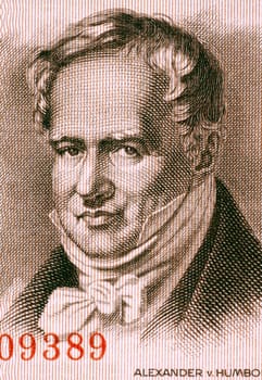 Alexander von Humboldt (1769-1859) on 5 Marks 1954 Banknote from East Germany. Prussian geographer, naturalist and explorer.
