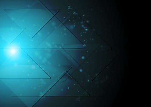 Dark blue technology background. Vector design eps 10