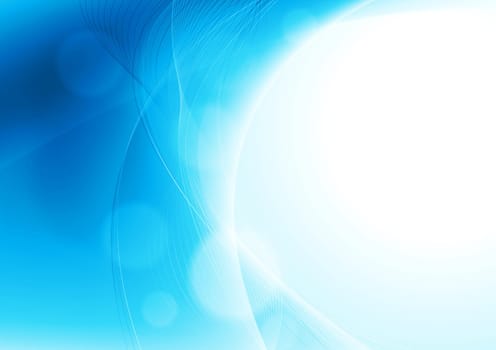 Abstract blue wavy background. Vector design eps 10. Gradient mesh included