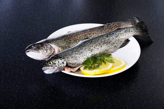 Trout on plate