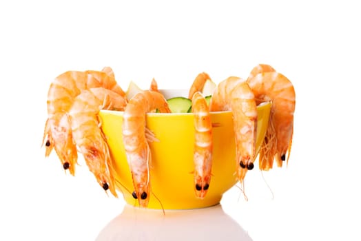 Shrimps in bowl
