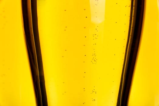 Beer in glass close up