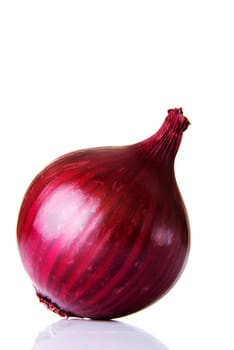 Red onion isolated on white background
