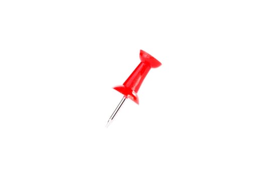 Pushpin on white background