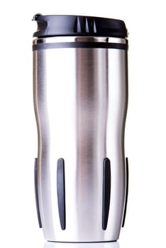 Thermos travel tumbler, cup. Isolated.