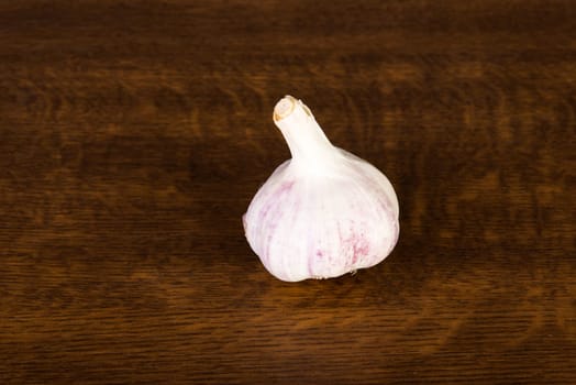 Organic garlic on table