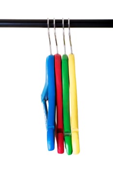 Wood hangers isolated