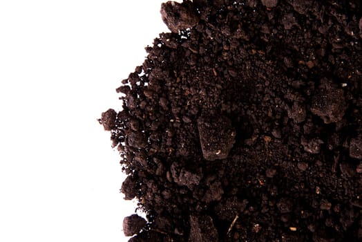 Dirt isolated on white background