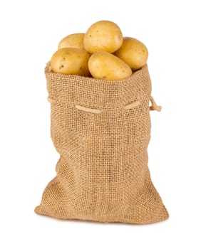 potato sack with potatoes