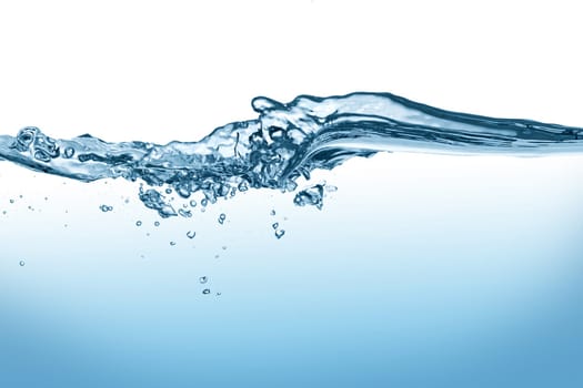 Water in a wave movement