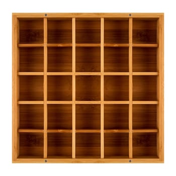 Empty wooden type case