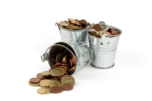 bucket full of money