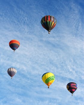 colorful hot air balloons