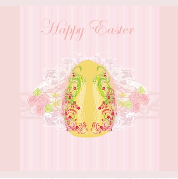 Easter Egg On Grunge Background