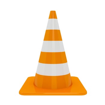 Traffic cone isolated on white background