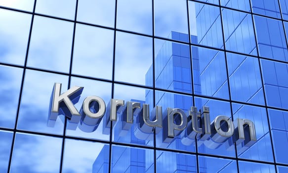 3D Facades Text Concept - Corruption