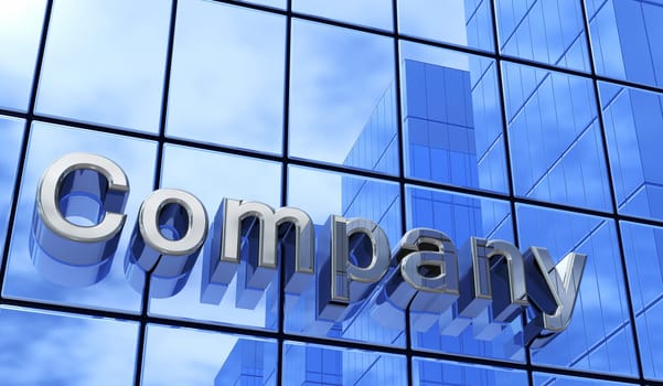 Company Facade Blue Silver