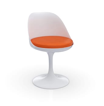 Futuristic Chair - White Orange
