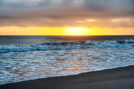 Sunset in Florida at Canaveral National Seashore.
