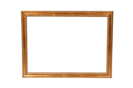 Vintage artwork frame isolated on white