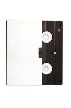 video cassette tape on white