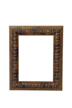 Vintage artwork frame isolated on white