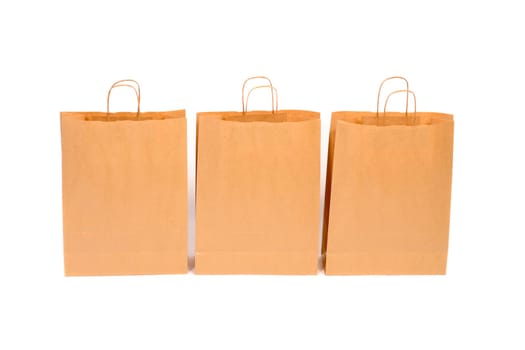 Paper bags isolated on white