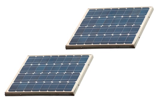 Solar panels isolated on white
