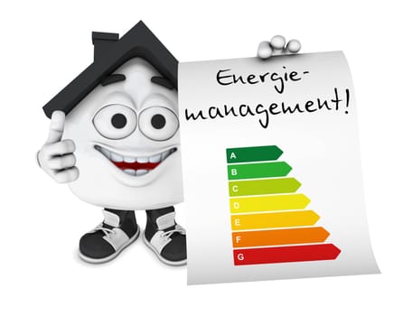 Small 3D House Black - Energy Management Concept 1