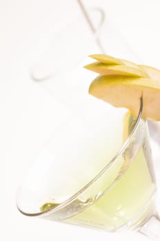 Green Apple Martini made from gin, vermouth and apple juice